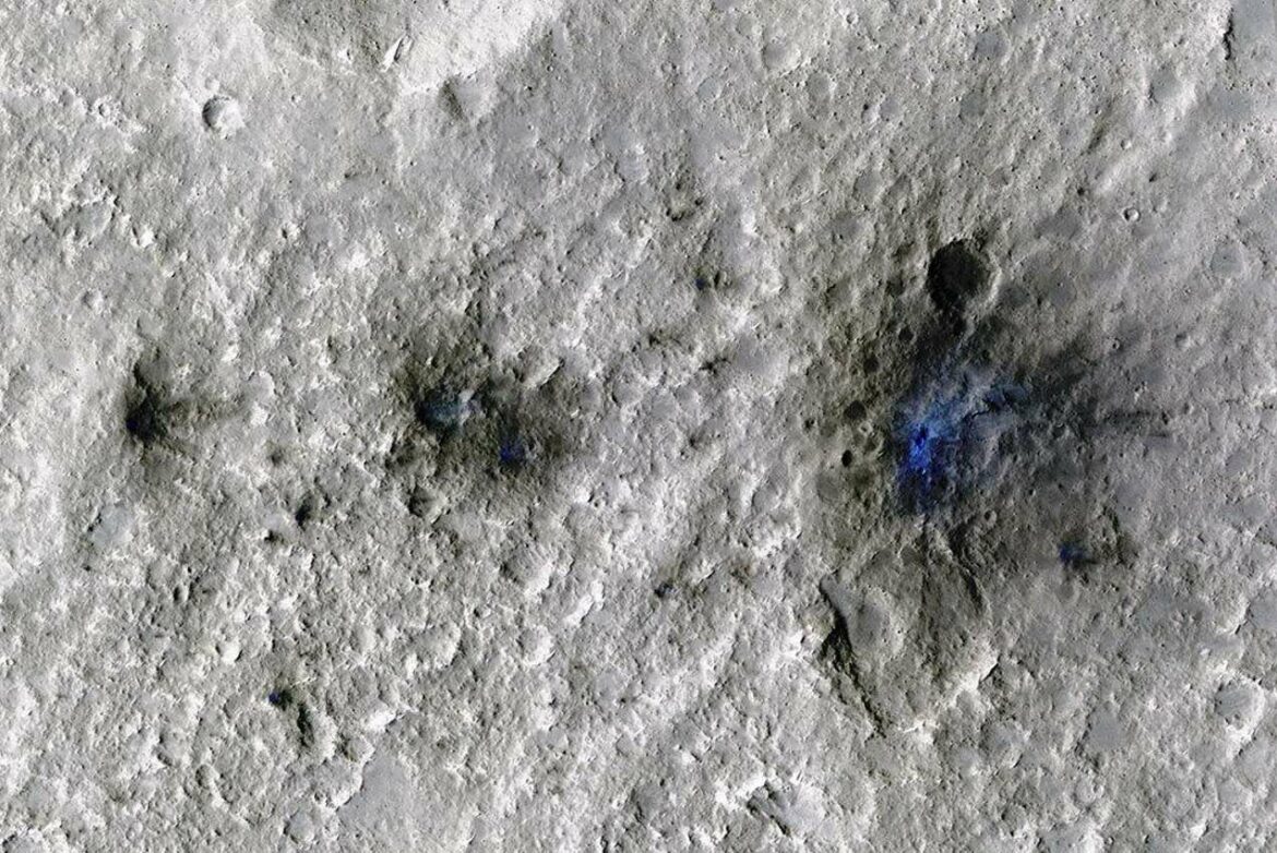 NASA Mars lender snima udare 4 dolazeće svemirske stijene