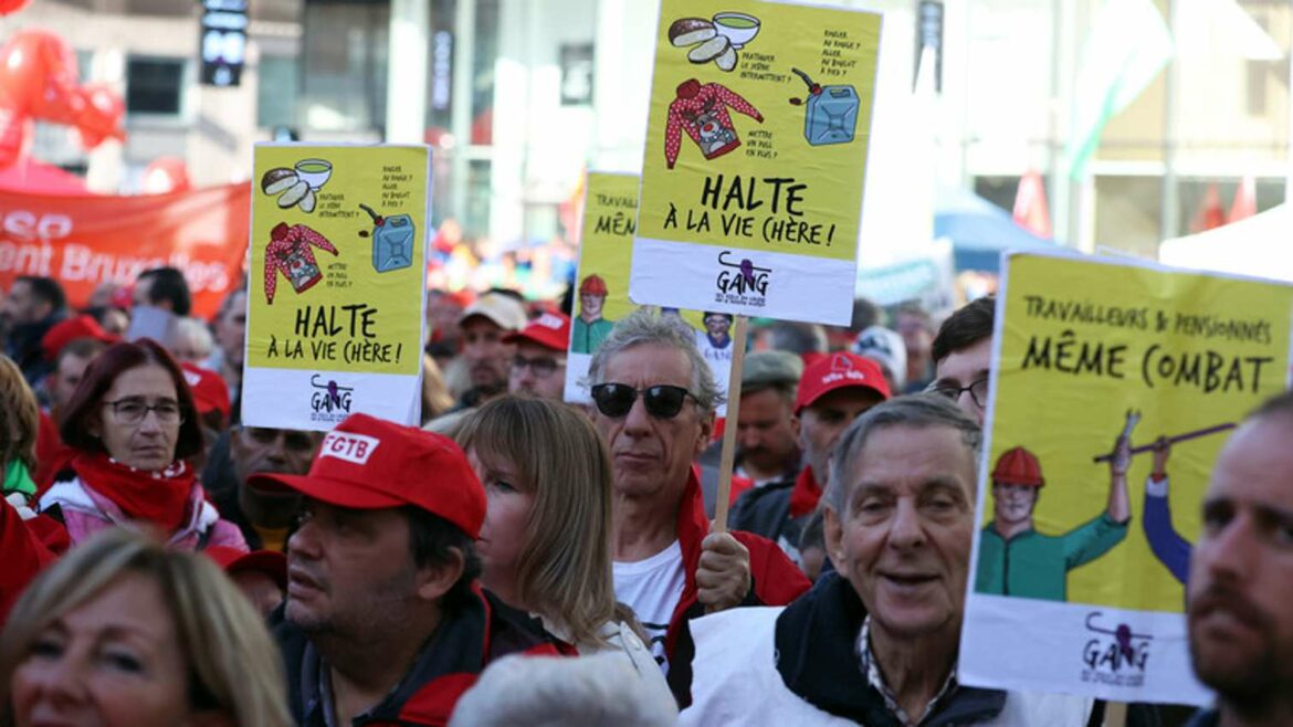 U Briselu je skoro 10.000 ljudi protestovalo protiv poskupljenja
