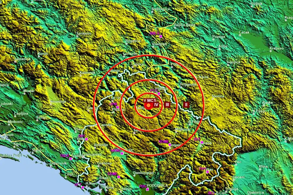 Kod Žabljaka registrovan zemljotres jačine 2,9 Rihtera