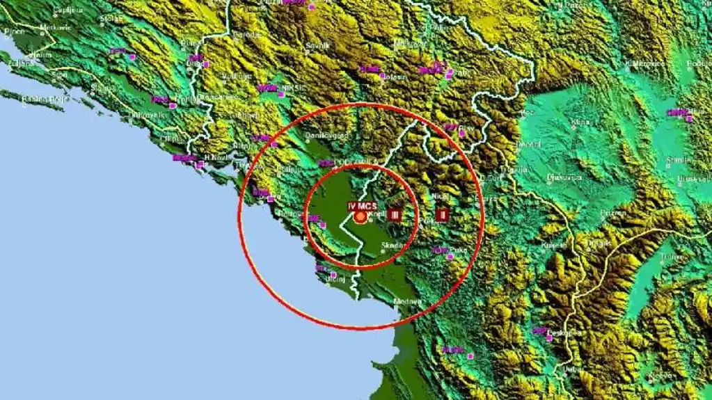 Još jedan zemljotres u Albaniji, osjetio se i u Crnoj Gori