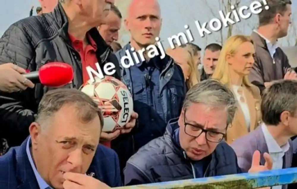 „Ne diraj mi kokice“: Vučić objavio šaljivu fotografiju sa Dodikom