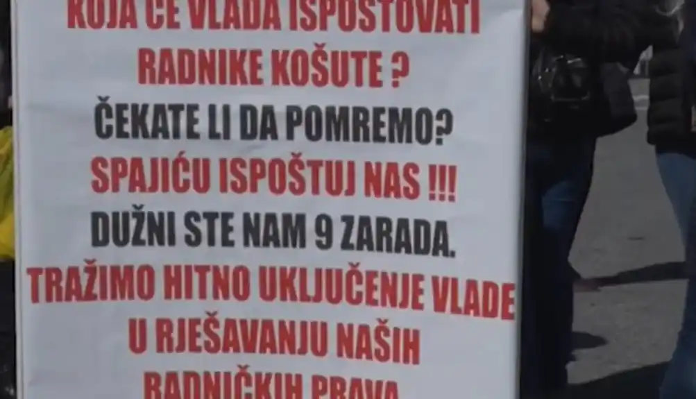 Bivši radnici Košute sledeće nedjelje radikalizuju proteste: Četiri dana će blokirati put Cetinje-Podgorica