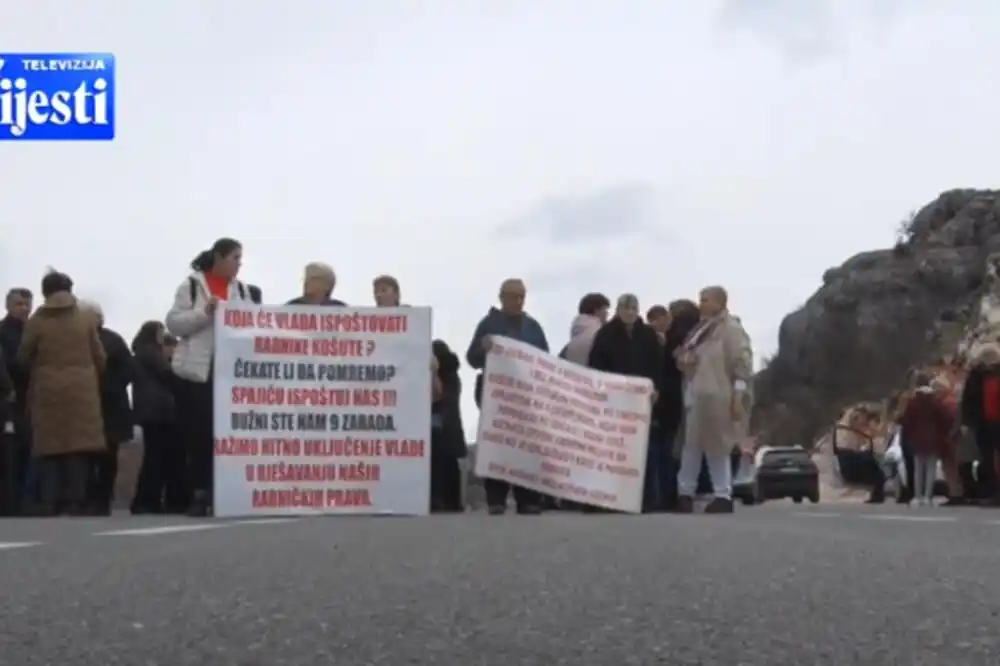 Bivši radnici „Košute“ danas će blokirati put Cetinje – Podgorica