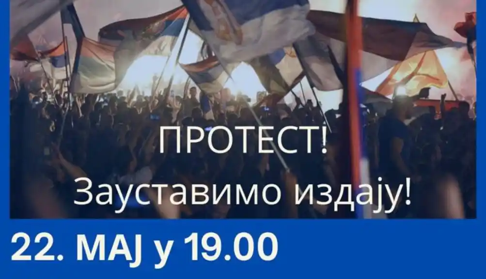 Protest slobodoljubivog naroda 22. maja u 19:00 ispred zgrade Vlade!