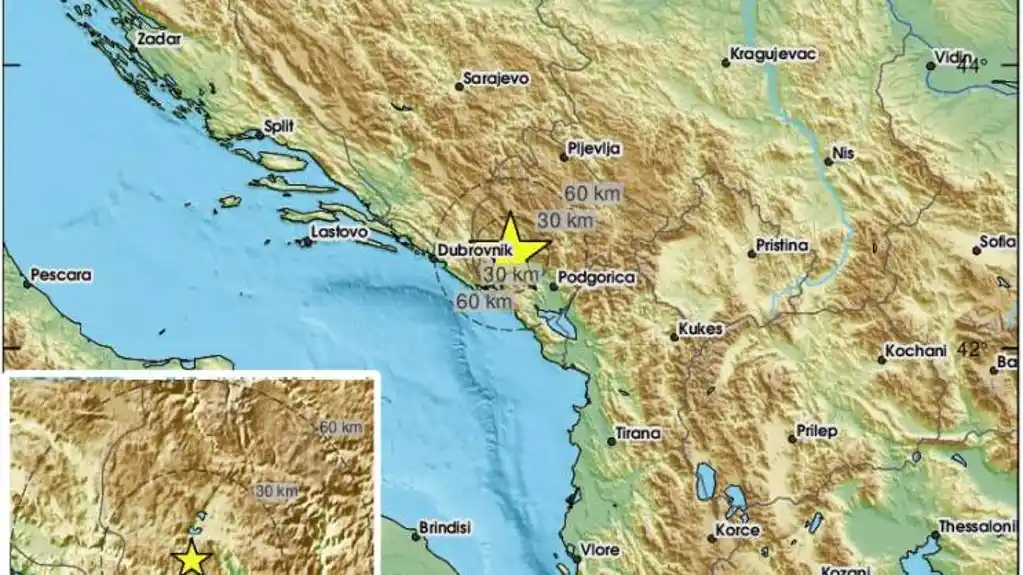 Slabiji zemljotres registrovan u Crnoj Gori