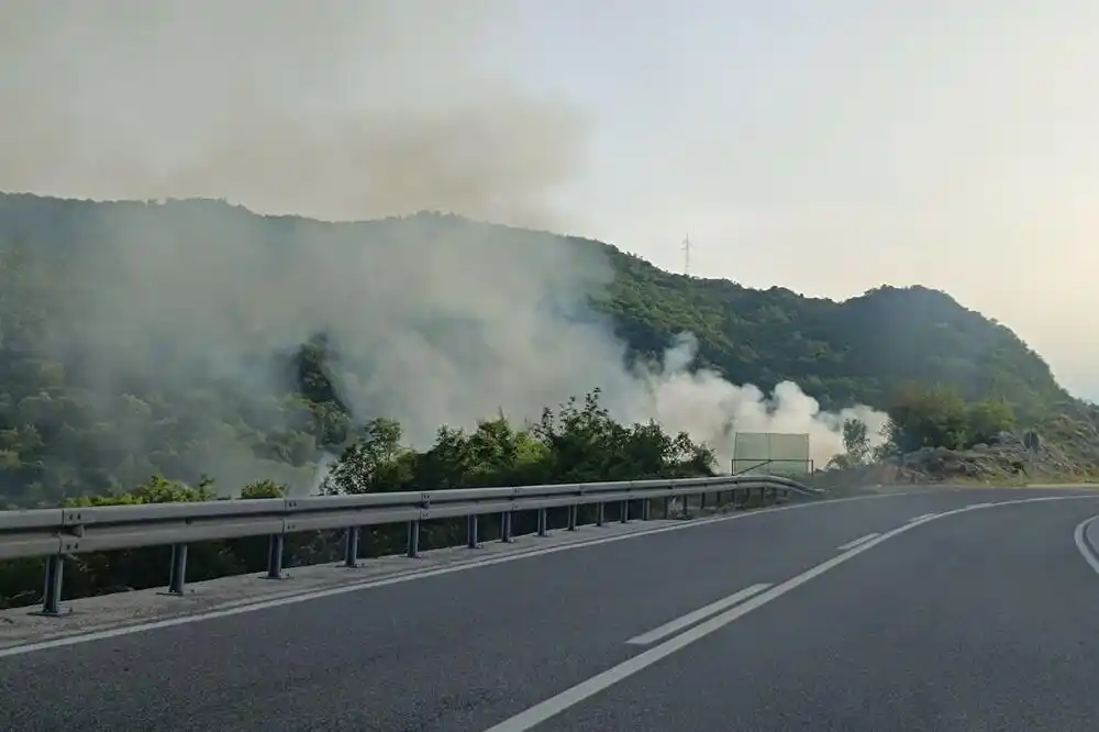 Budva: Gori divlja deponija na Brajićima, šire se neprijatan miris i dim