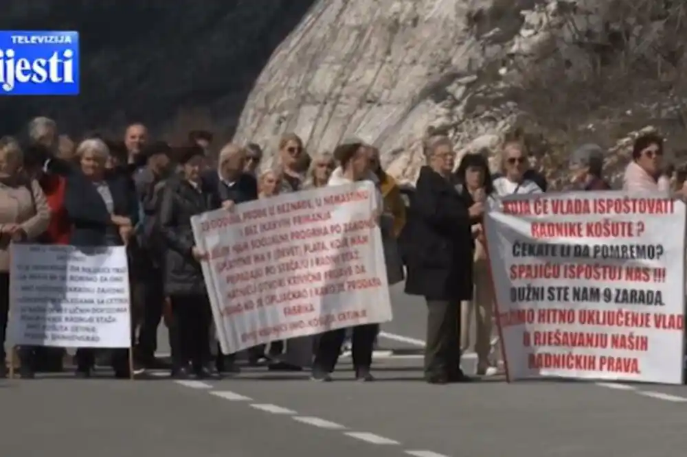 Bivši radnici Košute za ponedjeljak najavili jednosatnu blokadu saobraćaja na putu Podgorica – Cetinje