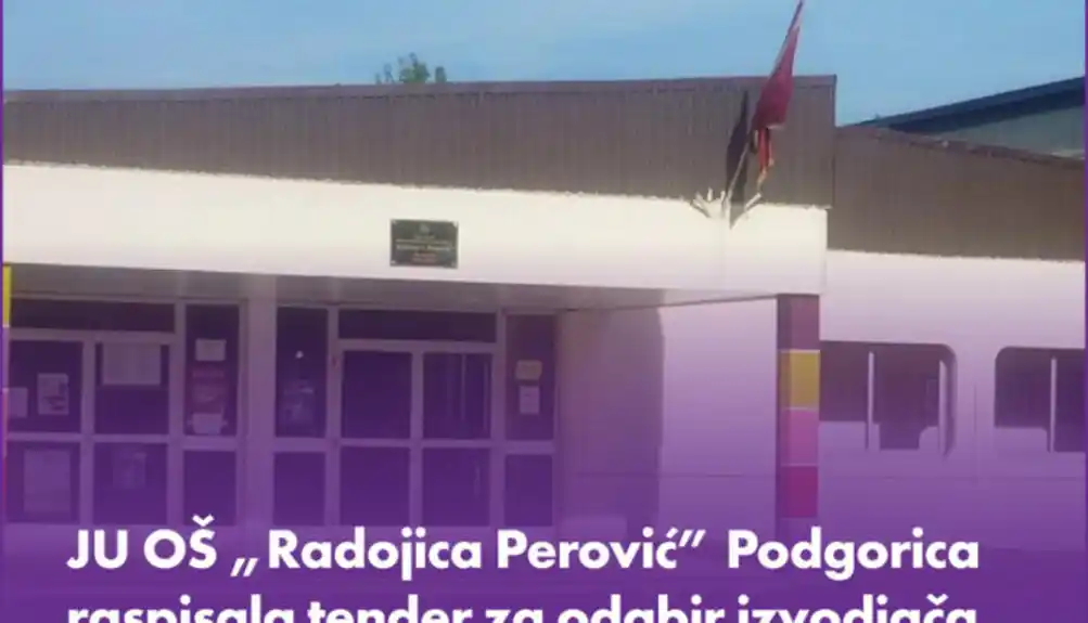 Ministarstvo raspisalo tender za izvođača radova na školi Radojica Perović