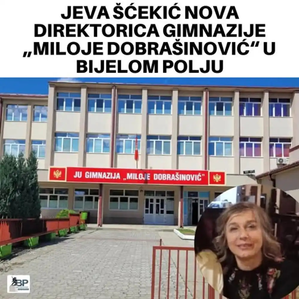 Jeva Šćekić imenovana za v.d. direktorice Gimnazije „Miloje Dobrašinović“
