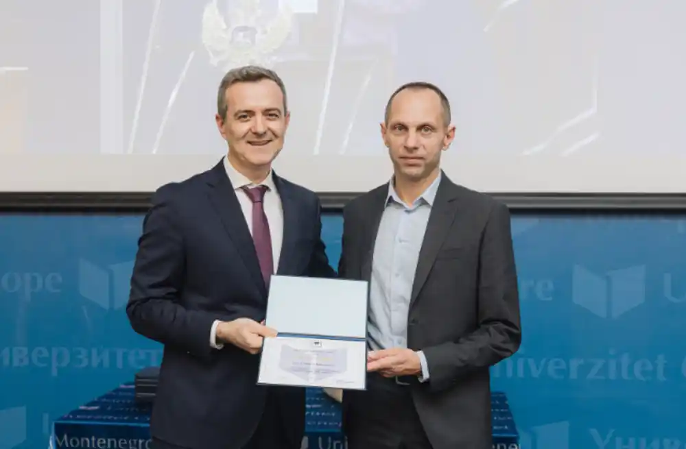 Prof. dr Bojan Mašanović dobitnik priznanja Univerziteta Crne Gore