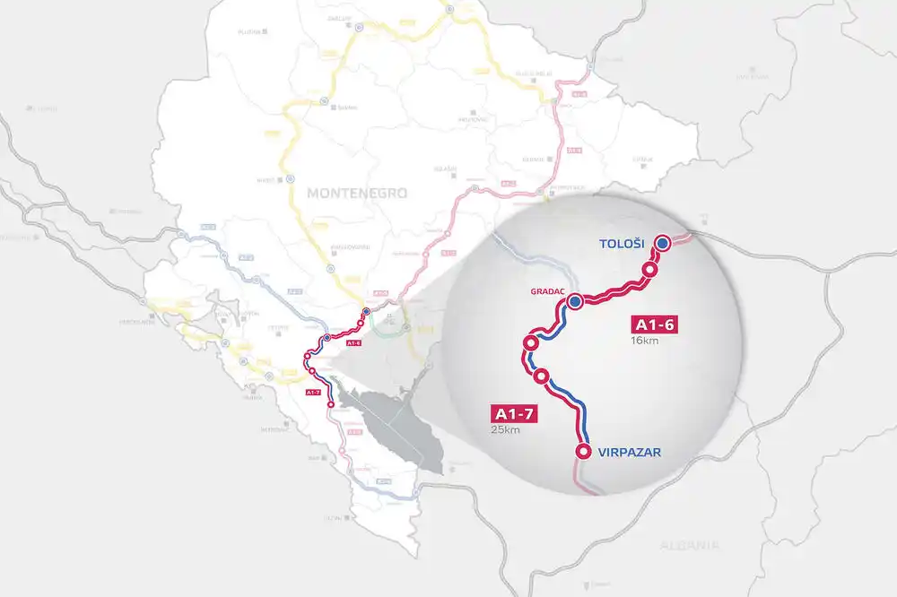 Raspisan tender za izradu idejnog projekta za dionicu auto-puta na trasi Tološi – Virpazar