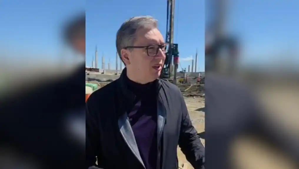 VUČIĆ OBIŠAO RADOVE: Niče velelepni nacionalni stadion