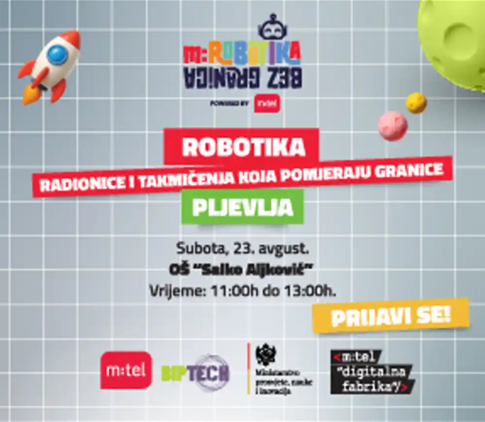 Besplatne radionice MTEL-a, Ministarstva prosvjete i BIP Techoma: Osnovci koji žele da znaju kako funkcioniše svijet robotike – pravom ste mjestu!