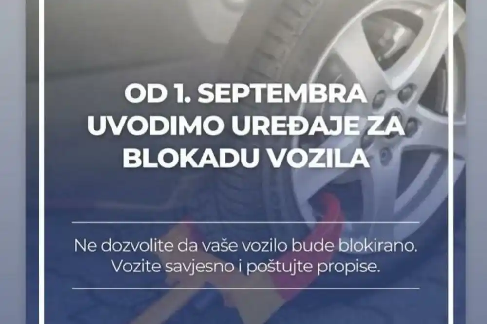 Podgorica: Od 1. septembra „kandža“ na točak ako ne platite korišćenje parkinga