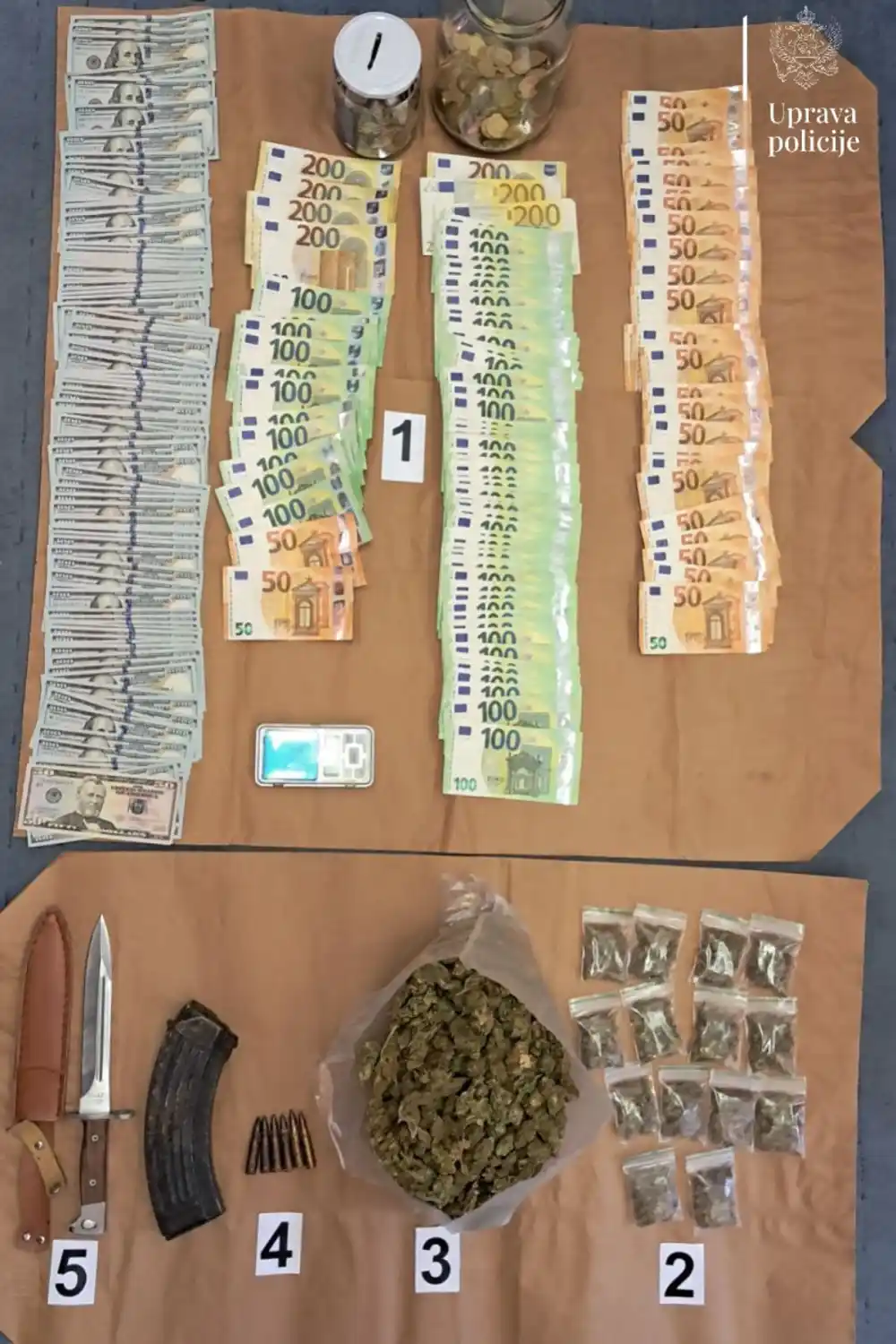 Policija pronašla pušku, marihuanu i „sumnjiv“ novac: Podnijete krivične prijave protiv dvije osobe, za jednom se traga
