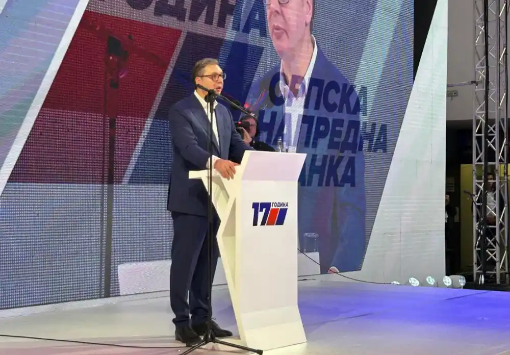 Vučić na proslavi 17. godina od nastanka SNS-a: Ne smeta im što djeca ne idu u školu, baš kao u Gazi ali im smeta Ćacilend, jedan mali park; 2026. polažemo najvažniji ispit – izbore