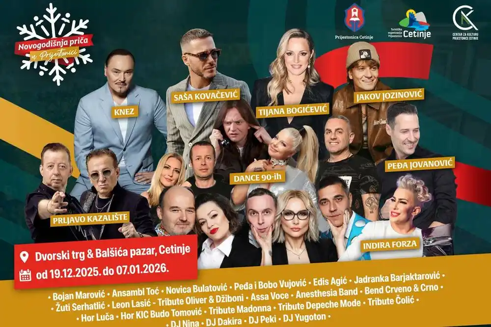 Četvrta po redu „Novogodišnja priča u Prijestonici“: Na programu Prljavo kazalište, Jakov Jozinović, Žurka 90-ih…