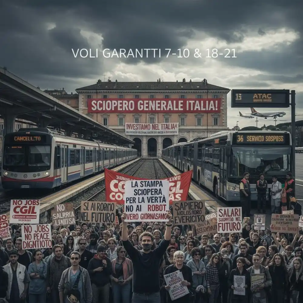 Generalni štrajk u Italiji: Poremećaji u transportu, školama, zdravstvu i medijima