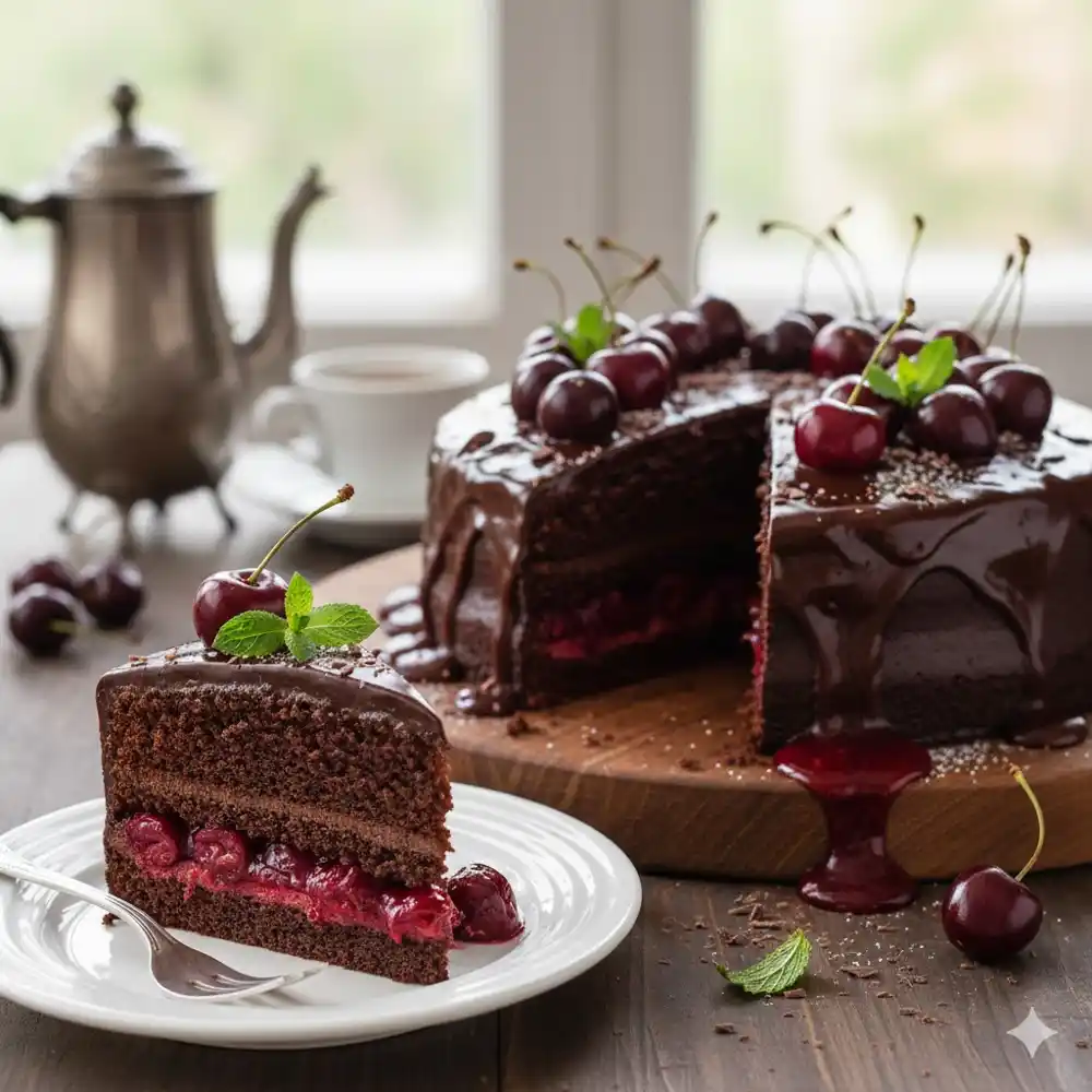 Posni čokoladni kolač s višnjom