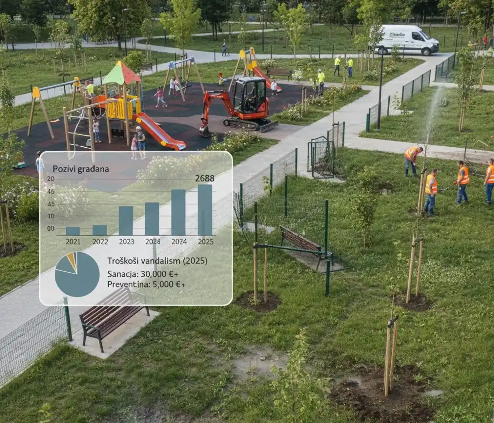 Zelenilo od početka godine zabilježilo skoro 2.700 poziva građana, šteta od vandalizma se mjeri u desetinama hiljada eura