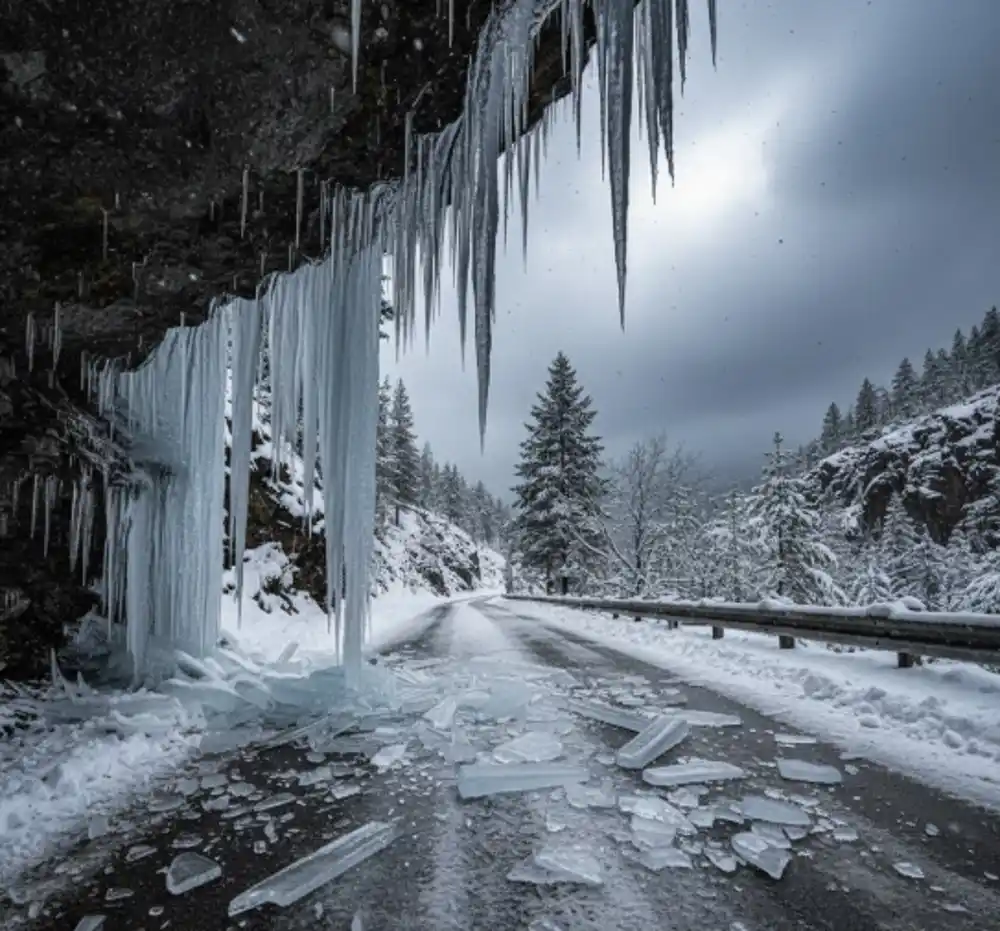 Putevi suvi, na sjeveru poledica