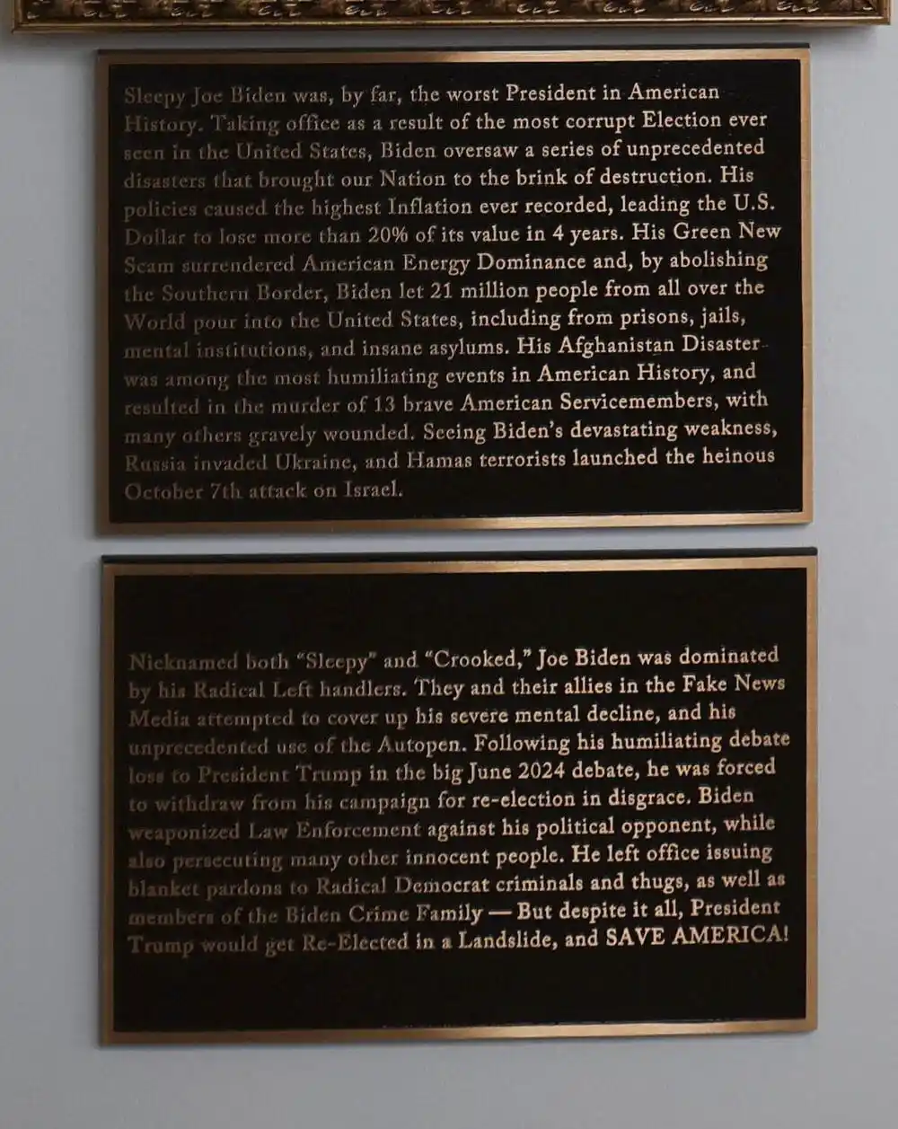 Tramp u Bijeloj kući okačio portrete prethodnika uz svoje komentare, najgore prošao Bajden: „Pospani Džo“ i „Prevarant“