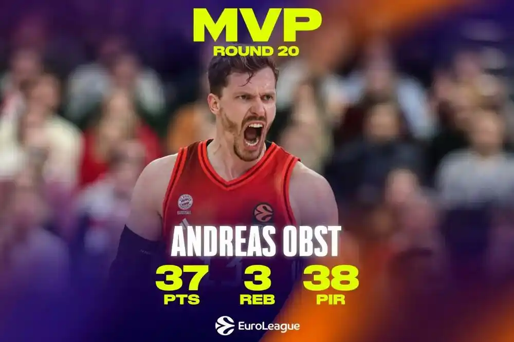 Andreas Obst MVP 20. kola Evrolige