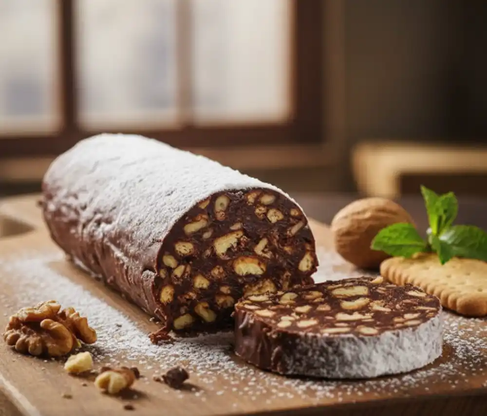 Čokoladna salama sa orasima i keksom