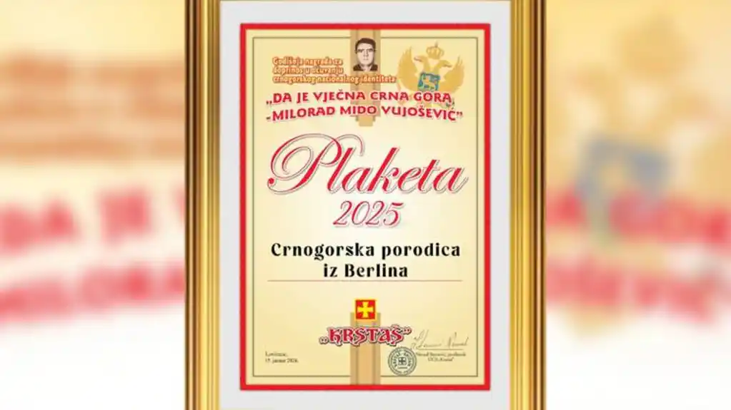 Crnogorska porodica iz Berlina lauerat godišnje nagrade udruženja „Krstaš”