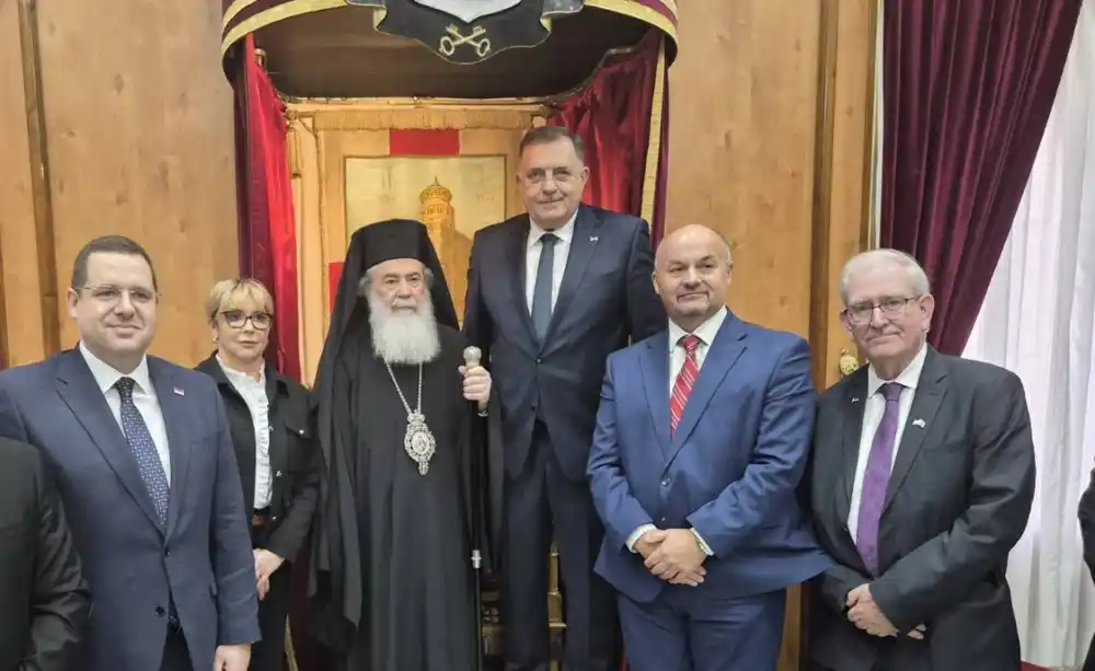 Dodik i Ana Trišić se sastali sa patrijarhom Teofilom Trećim u Izraelu