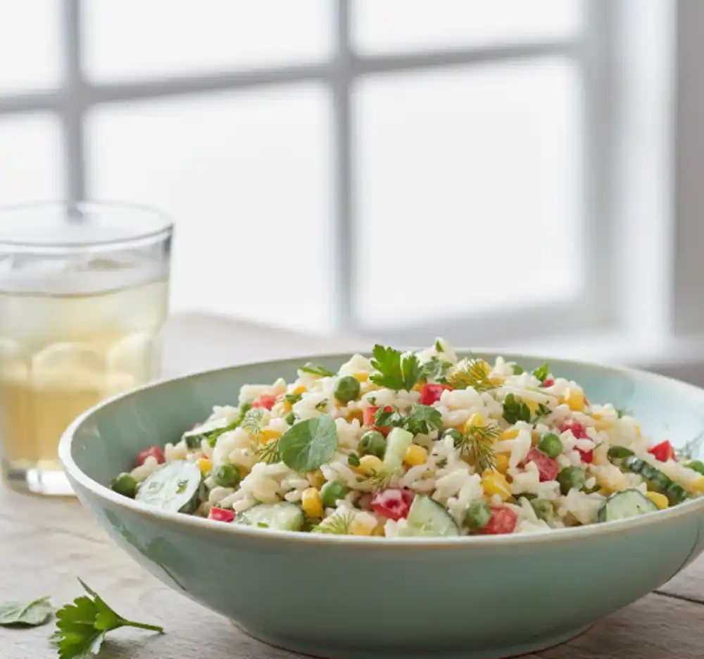 Kremasta i osvežavajuća salata sa pirinčem