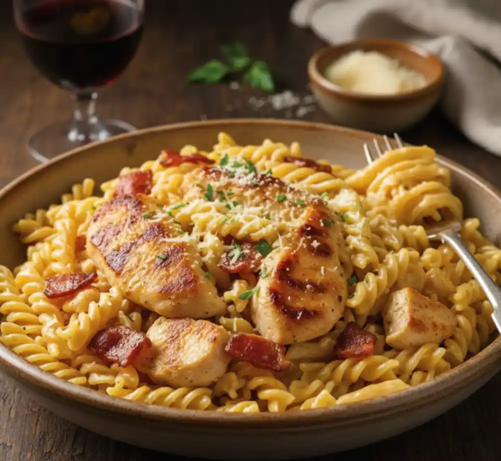 Pasta sa piletinom i slaninom