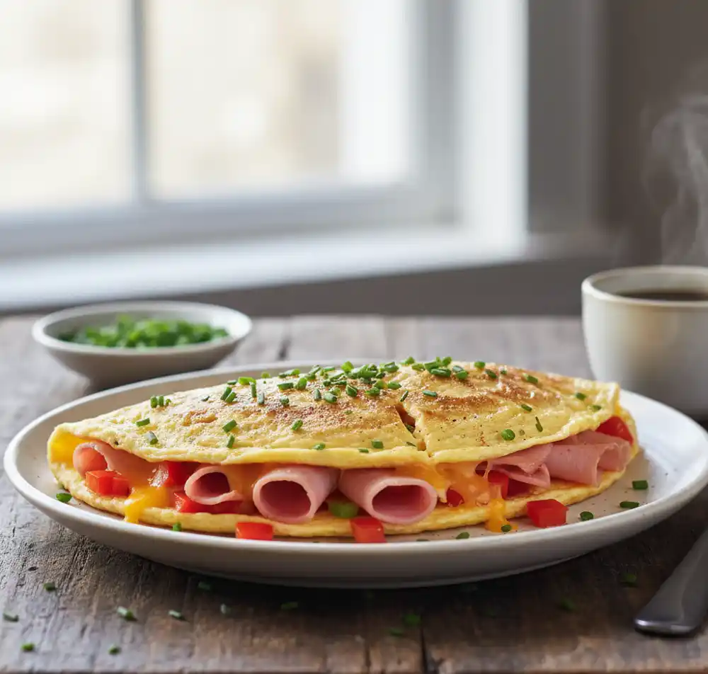 Pufnasti omlet: Savršen doručak sa šunkom i sirom