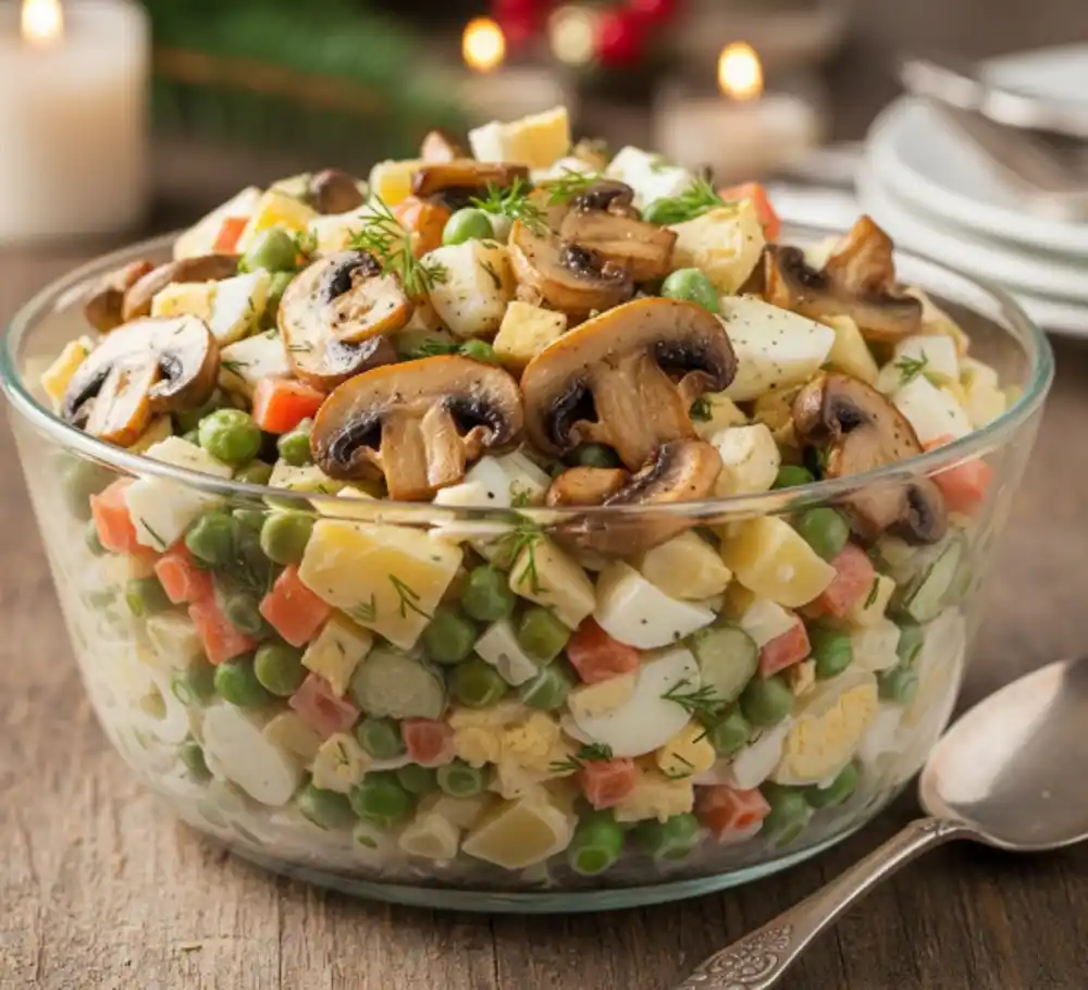 Ruska salata sa pečurkama