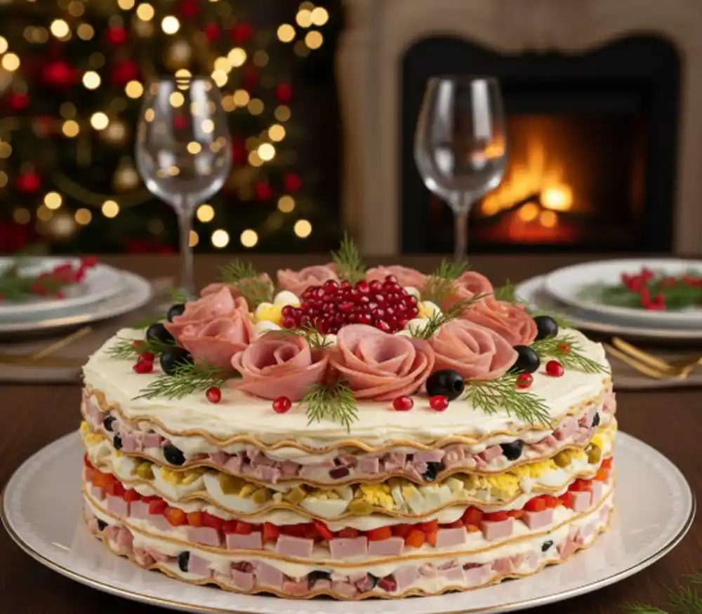 Slana torta sa rozen korama za svečanu trpezu