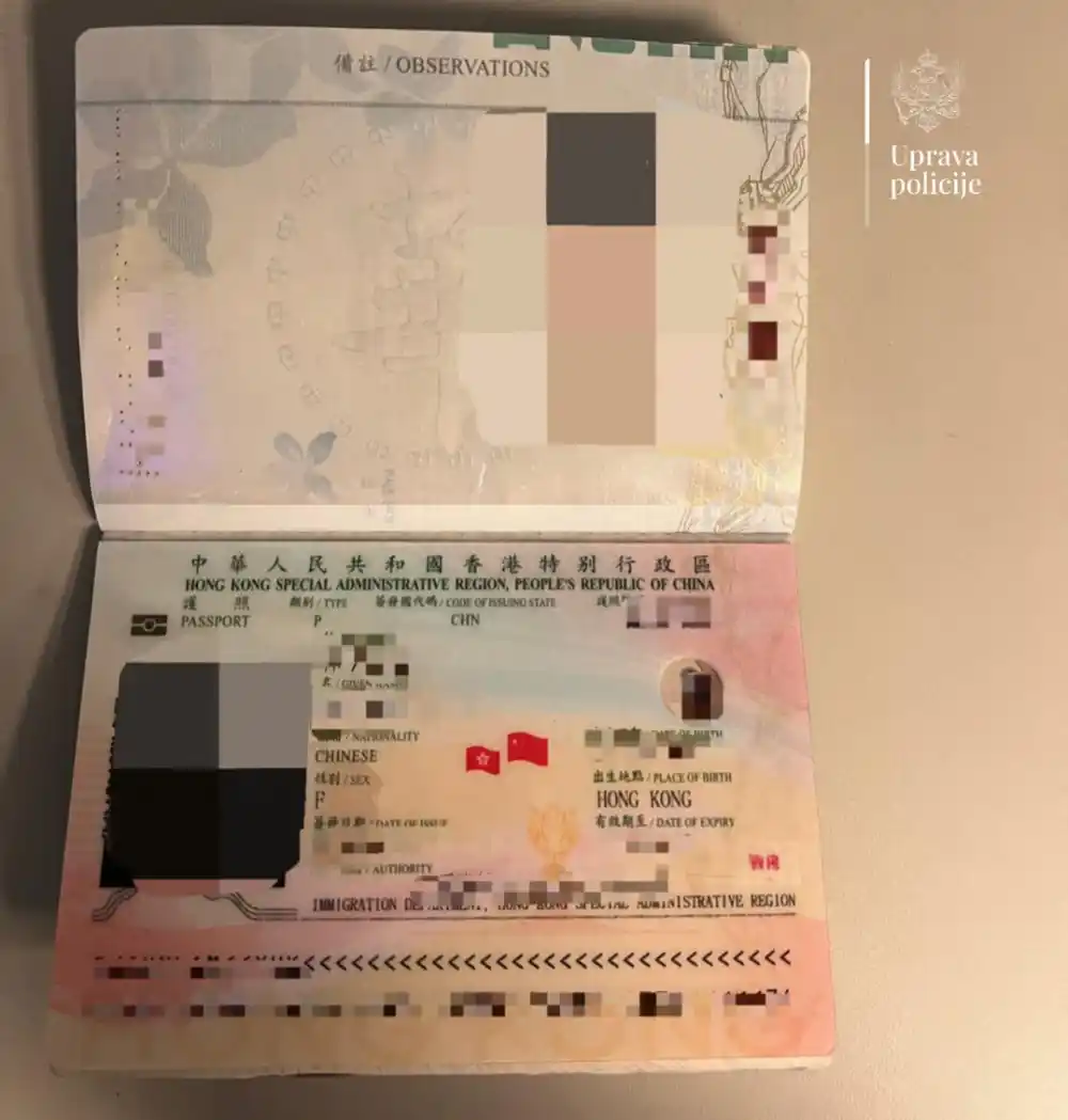 Uhapšena državljanka Vijetnama – pronađen falsifikovani pasoš Hong Konga