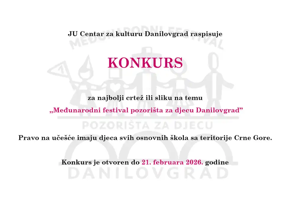 Danilovgrad otvara vrata dječijem pozorištu: Likovni konkurs kao uvod u 1. Međunarodni festival pozorišta za djecu