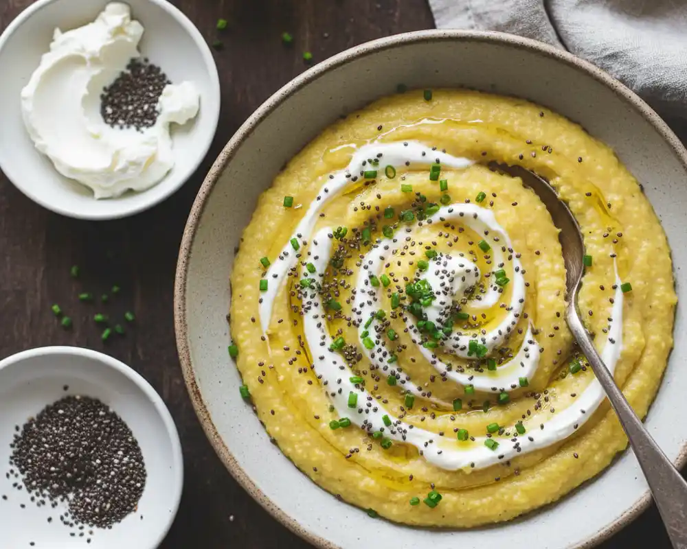 Palenta sa čia sjemenkama i krem sirom