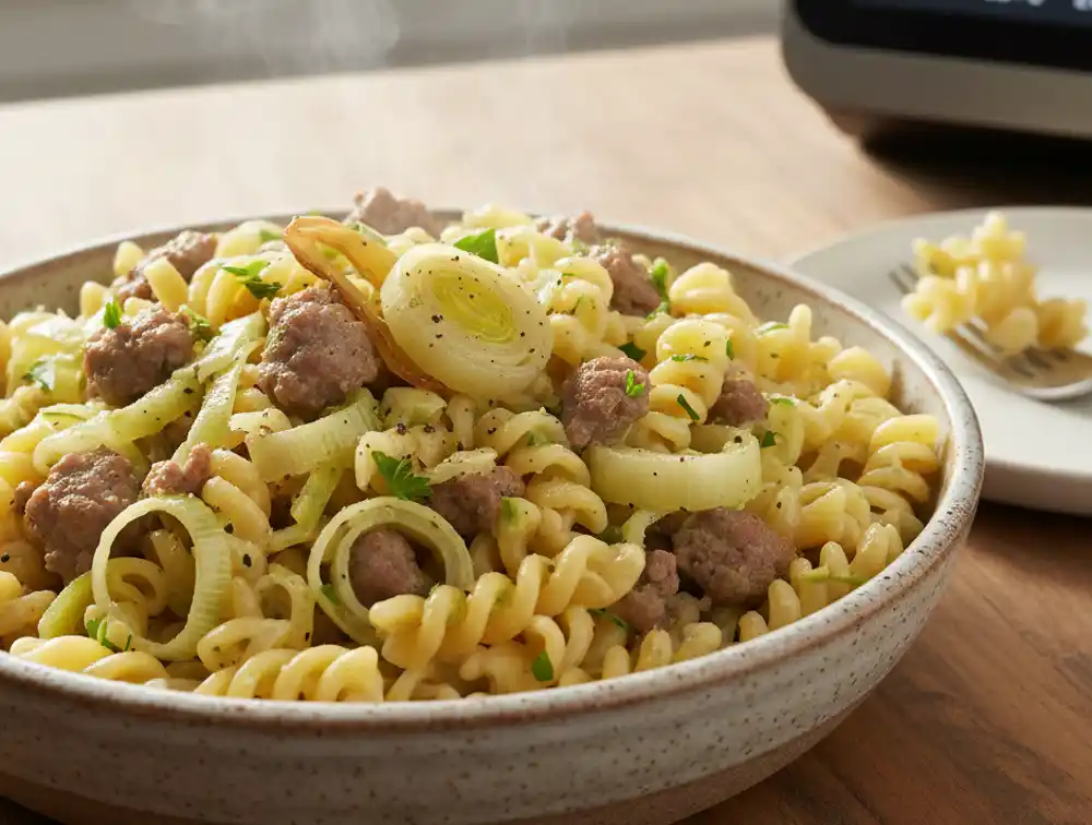 Pasta sa prazilukom i mesom gotova za 20 minuta