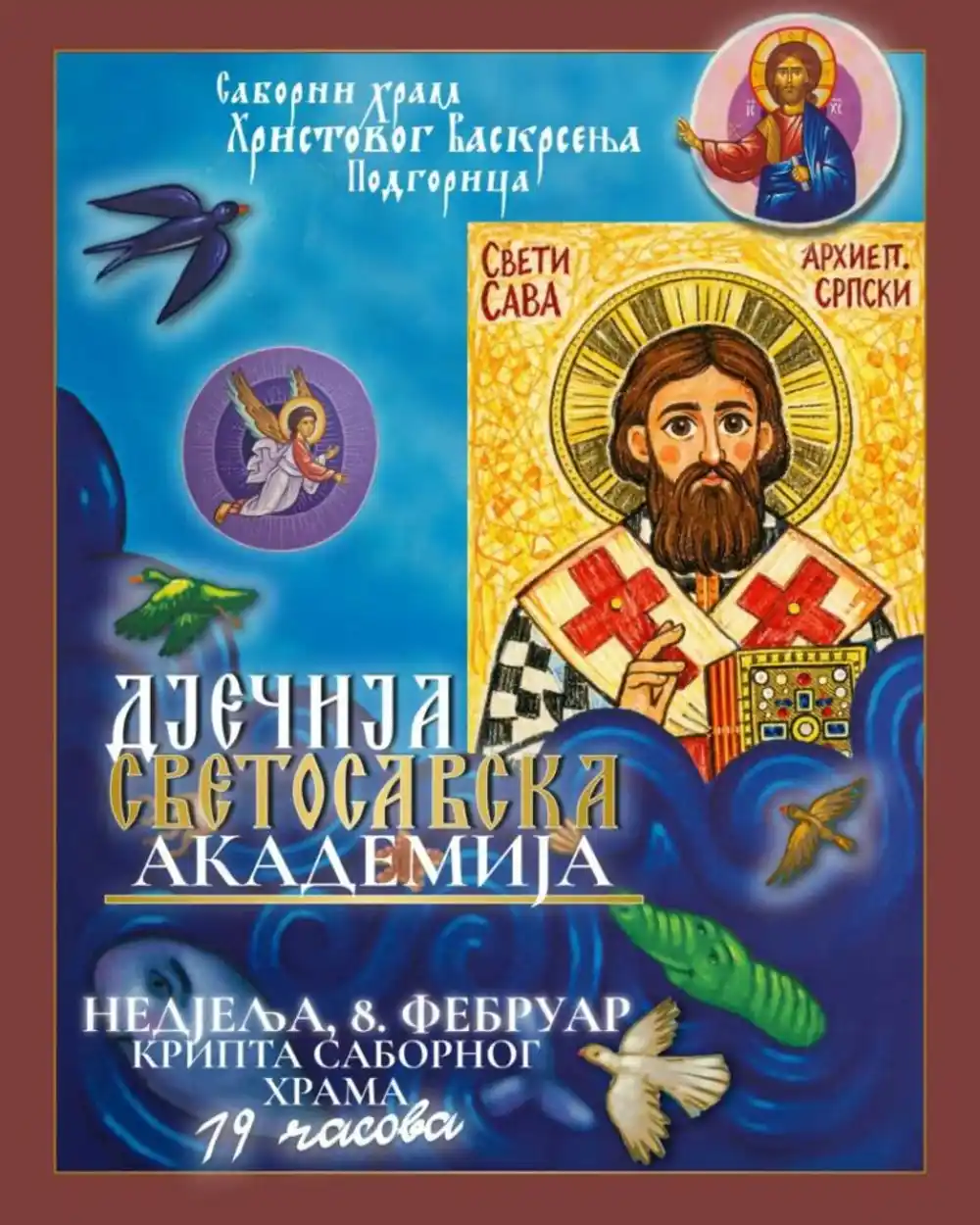 U nedjelju Dječija svetosavska akademija u Podgorici