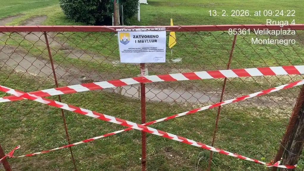 Zapečaćeni tereni i objekti fudbalskog centra „Caušević“ u Ulcinju