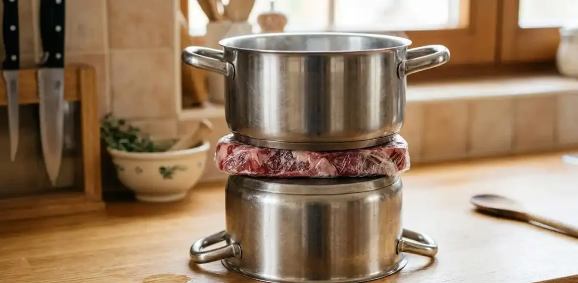 Trik za brzo odmrzavanje mesa: Metalna šerpa može prepoloviti vrijeme