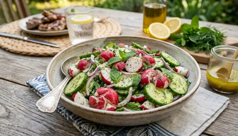 Hrskava salata sa krastavcima i rotkvicama: Odlično se slaže uz pečeno meso