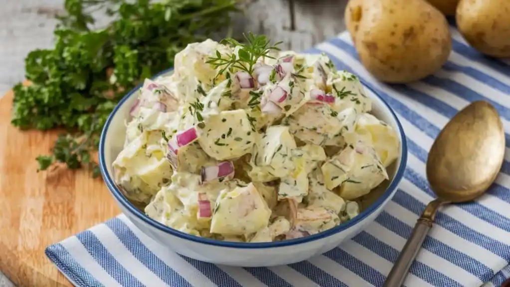 Kremasta krompir salata na mediteranski način