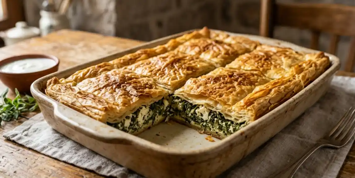 Lisnata pita sa sirom i spanaćem koja osvaja na prvi zalogaj – recept koji svi traže