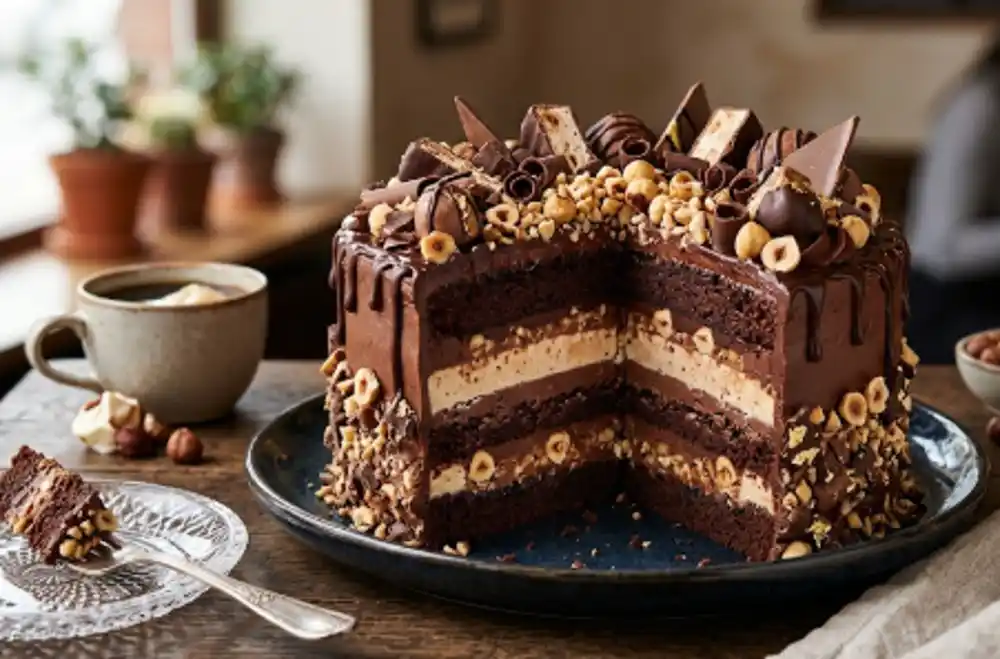 Raskošna nugat torta puna čokolade i lješnika