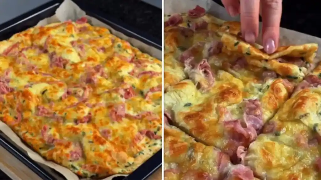 Slana palačinka iz rerne sa mladim lukom