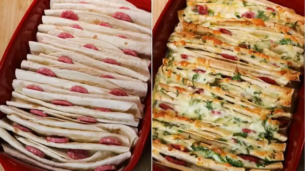 Tortilja lepeza sa jajima i čajnom kobasicom