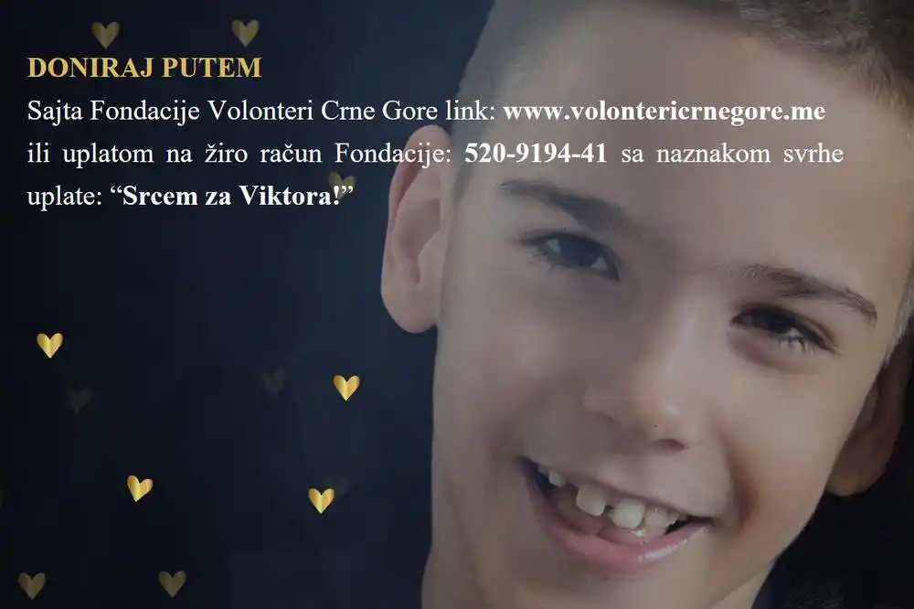 Volonteri Crne Gore: Devetogodišnjem Viktoru, koji boluje od cerebralne paralize, potreban novac za liječenje