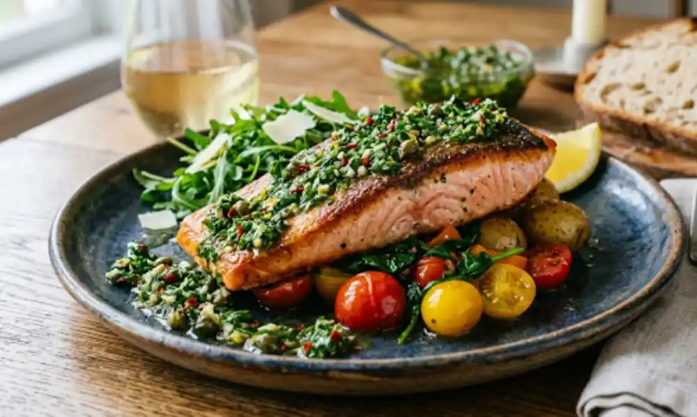 Losos sa sosom salsa verde